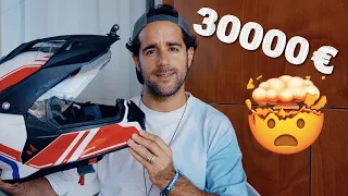 I AUCTIONED my HELMET for 30,000 EUROS and I HAD A BITTER SURPRISE 😞 E228 Around the World on a Bike