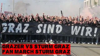 STURM GRAZ FAN MARCH | Grazer AK vs Sturm Graz 1-2 | 19-10-22