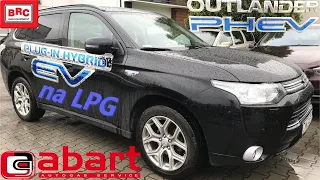 Elektryczny Mitsubishi Outlander PHEV z generatorem prądu zasilanym LPG z instalacji BRC z Abart W-w