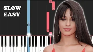 Camila Cabello - Liar (SLOW EASY PIANO TUTORIAL)