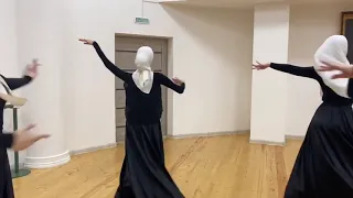 Beautiful Chechen Girl Training Dance