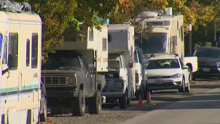 Business damaged from homeless camp rv