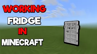 How To Make A WORKING FRIDGE In Minecraft (No MODS) | Minecraft | Aazraf