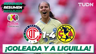 Resumen y goles | Toluca 1-4 América | CL2023 Femenil - J17 | TUDN