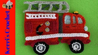 Crochet Fire Engine Tutorial – Crochet Applique Tutorial