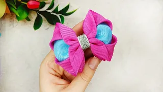 Easy DIY Tutorial made from Ribbon - How to make Kids Hair Bows - Bows for Hair #3