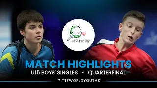 Alan Kurmangaliyev vs Yoan Velichkov | U15 Boys' Singles QF | ITTF World Youth Championships 2022