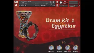 kontakt 2024 Drum Kit Egyptian Vol 1 (MIDI file)   سيشن احترافي مقسوم شعبي مصري 2024