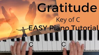 Gratitude  -Brandon Lake (Key of C)//EASY Piano Tutorial