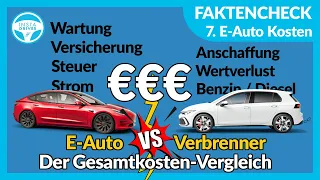 Sind E-Autos wirklich günstiger? Kostenvergleich Elektro, Benzin, Diesel | Faktencheck Teil 7