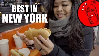 Gray’s Papaya 🌭 BEST HOTDOG in New York || NYC Food Guide - LifewithAnnaBee