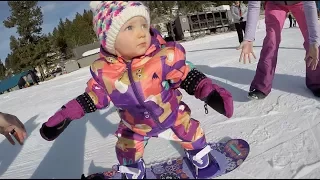 1 YEAR OLD Snowboarding Child - Cash Rowley