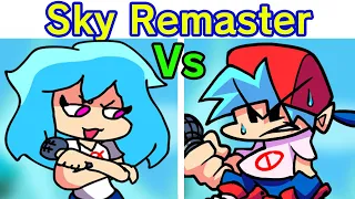 Friday Night Funkin' - VS Sky Remastered FULL WEEK + Cutscenes (FNF Mod/Hard) (All Endings)