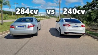 Camry V6 3.5 284cv vs Fusion 2.0T Ecoboost 240cv FWD