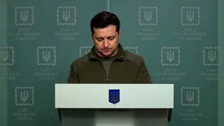 Звернення Президента на другий ранок масштабної війни. Не зупиняємось! Слава Україні!