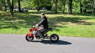 honda grom grom bagged and stretched do a burnout man!