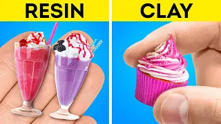 EPOXY RESIN vs POLYMER CLAY || Cutest DIY Ideas For Crafty People