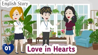 Love in Hearts 💕 Part 01| English story | English Speaking Story |  Dialogue Dreams