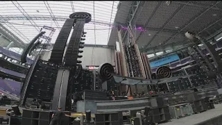 1,350 tons of stage equipment hauled into U.S. Bank Stadium for Rammstein concert