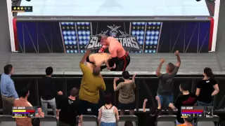 WWE 2K16 Balor Funny Apron Dive Fail