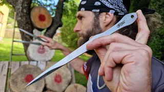 5 Strange Knife Throwing Techniques (Tutorial with Adam Celadin/World Champion)