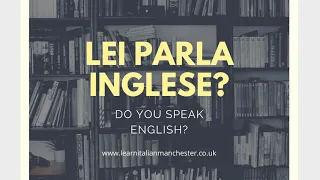 Italian phrases: How to say Do you speak english?