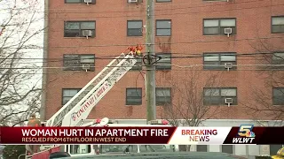 Woman rescued from 6th floor after fire breaks out at Cincinnati apartment complex