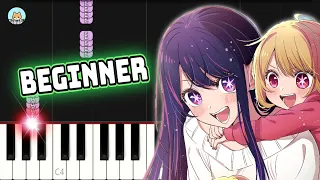 [full] Oshi no Ko OP - "Idol" - BEGINNER Piano Tutorial & Sheet Music