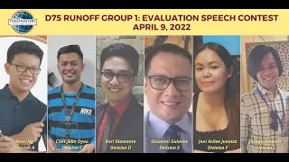 District 75 Runoff Evaluation Speech Contest 2022