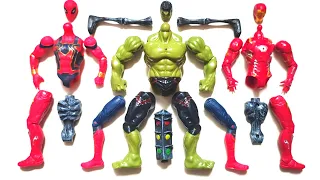 Merakit Mainan Ironman Vs Spiderman Vs Siren Head Vs Hulk Smash - Avengers