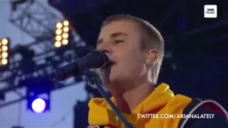 Justin Bieber - Love Yourself & Cold Water ( Live One Love Manchester ) 2017