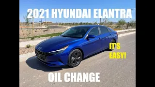 2021-2024 Hyundai Elantra Oil Change in less than 7 minutes #hyundaielantra #oilchange #quick #easy