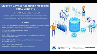 Study on Climate Adaptation Modelling: Final Briefing