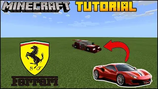 Minecraft Supercar- How To Build A 2019 Ferrari 488 Pista Minecraft Car Tutorial