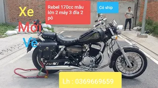 04/06 Tuấn Moto bán Rebel 170cc mẫu lớn 2 máy 2 pô 3 đĩa xe rin mới đẹp rất ngầu Lh 0369669659 Ship