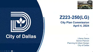 City Plan Commission (Briefing) - April 4th, 2024