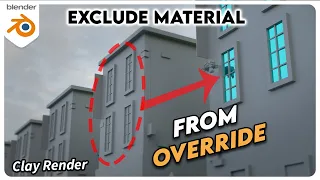 Exclude Materials from Override in Blender (Clay Render)