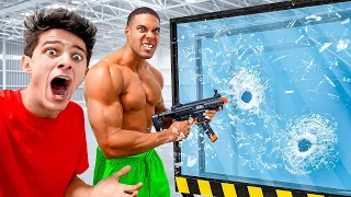 BULLETPROOF GLASS vs World's Strongest Man!