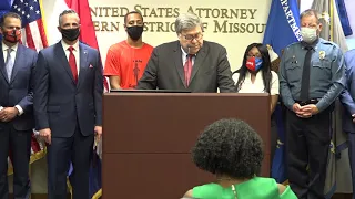 AG Barr announced updates on Operation Legend during a press conference in Kansas City, Missouri