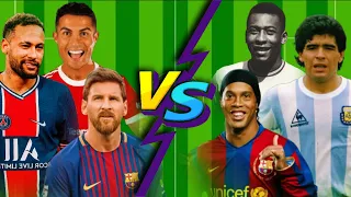 Ronaldo - Neymar - Messi vs Pele - Maradona - Ronaldinho 🔥 old football vs new football