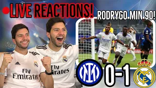 🚨LIVE FAN REACTION to Rodrygo's LAST MINUTE WINNER for Real Madrid 1-0 Inter Milan!