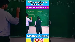 Differentiation Class 12 | Differentiation by Chain Rule #fun #class12 #shorts #youtubeshorts #maths