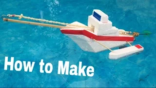 How to Make a Rubber Band Boat - Powered Ship - Tutorial