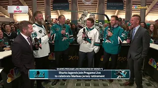 Thornton, Heatley, Nabokov, Clowe discuss Patrick Marleau Jersey Retirement