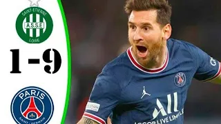 Saint Etienne Vs Psg 1-9 Extended Highlights Goals