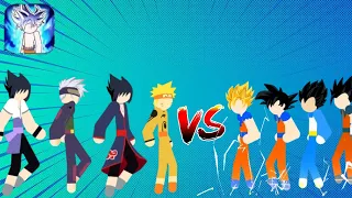 | STICKMAN WARRIORS || TEAM NARUTO 🆚 TEAM GOKU ANDROID GAMEPLAY #1