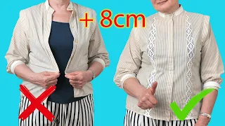 How to upsize a shirt to fit you perfectly! Easy DIY sewing trick