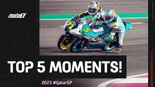 Top 5 Moto3™ Moments 🏆 | 2023 #QatarGP