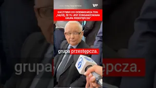 Kaczyński zakpił z TVN. Zaczepił dziennikarza "grupa przestępcza"