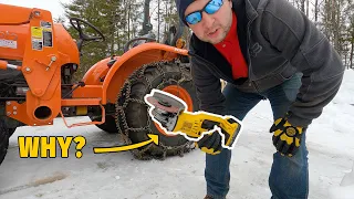 How to Install European Diamond Studded Tractor Tire Chains